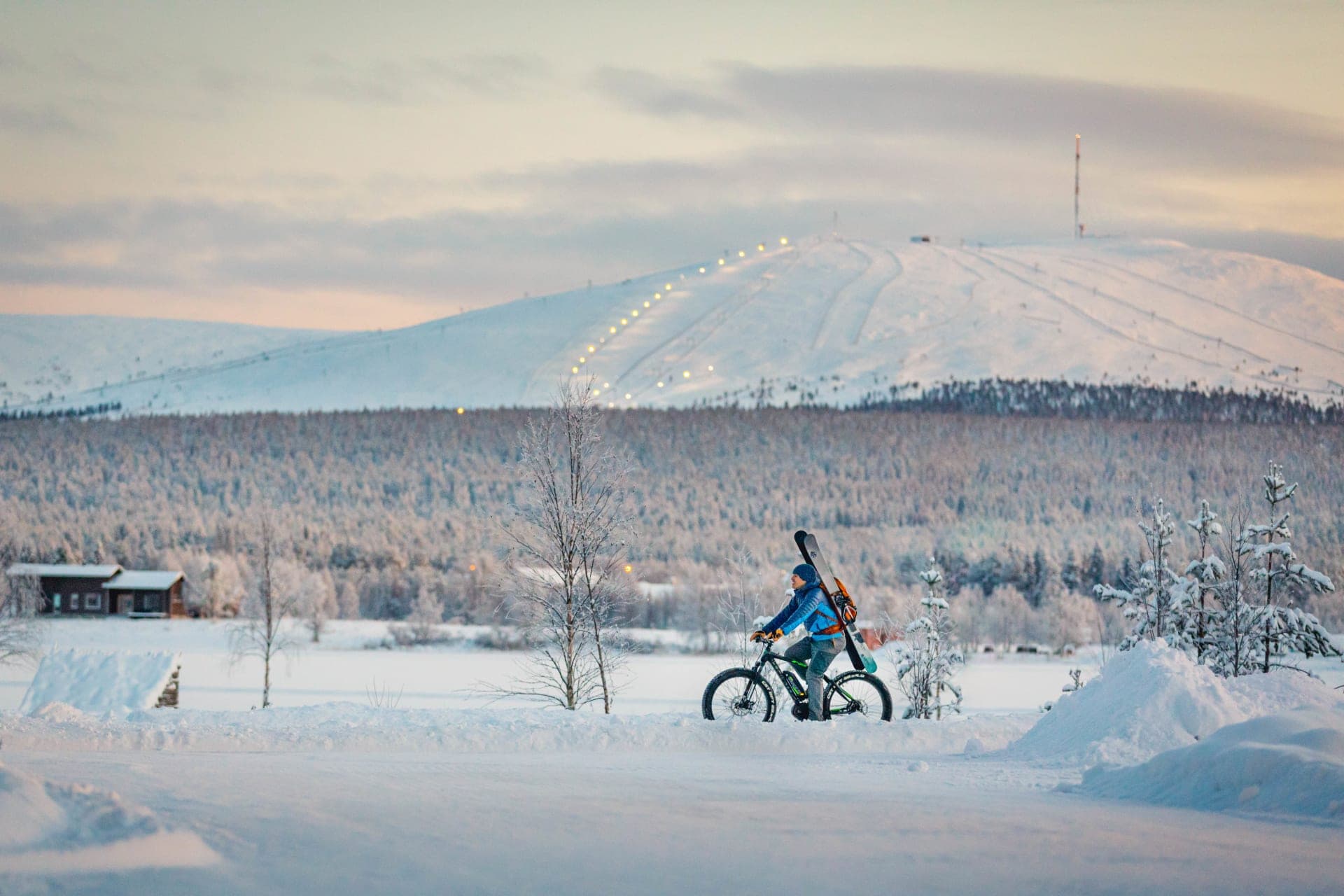 Winter mountain biking
