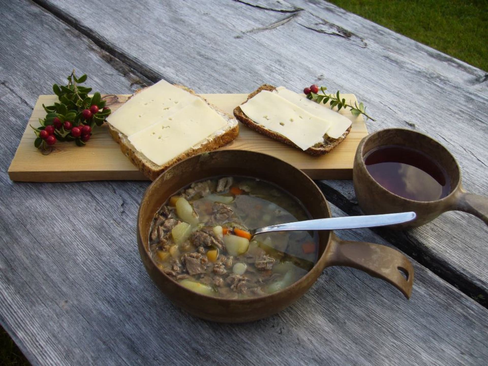 Reindeer soup lunch