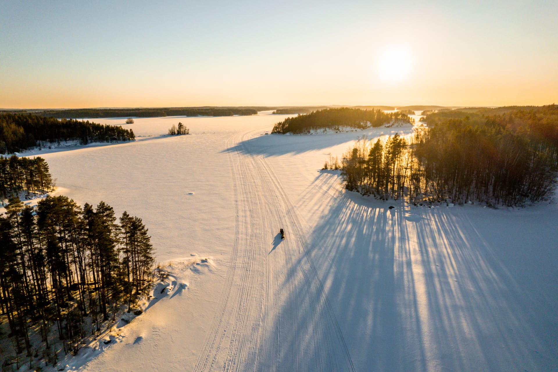 Linnansaari route on the ice