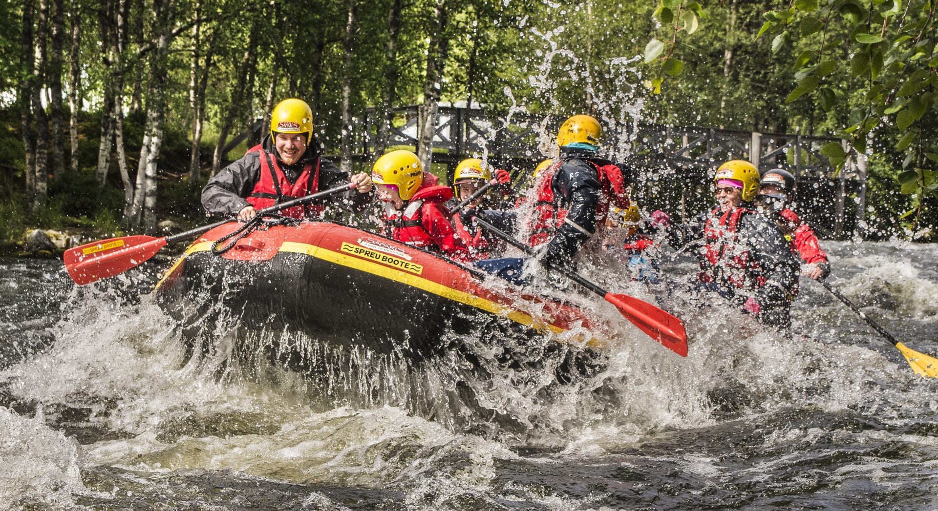 River rafting fun for families in Kuusamo