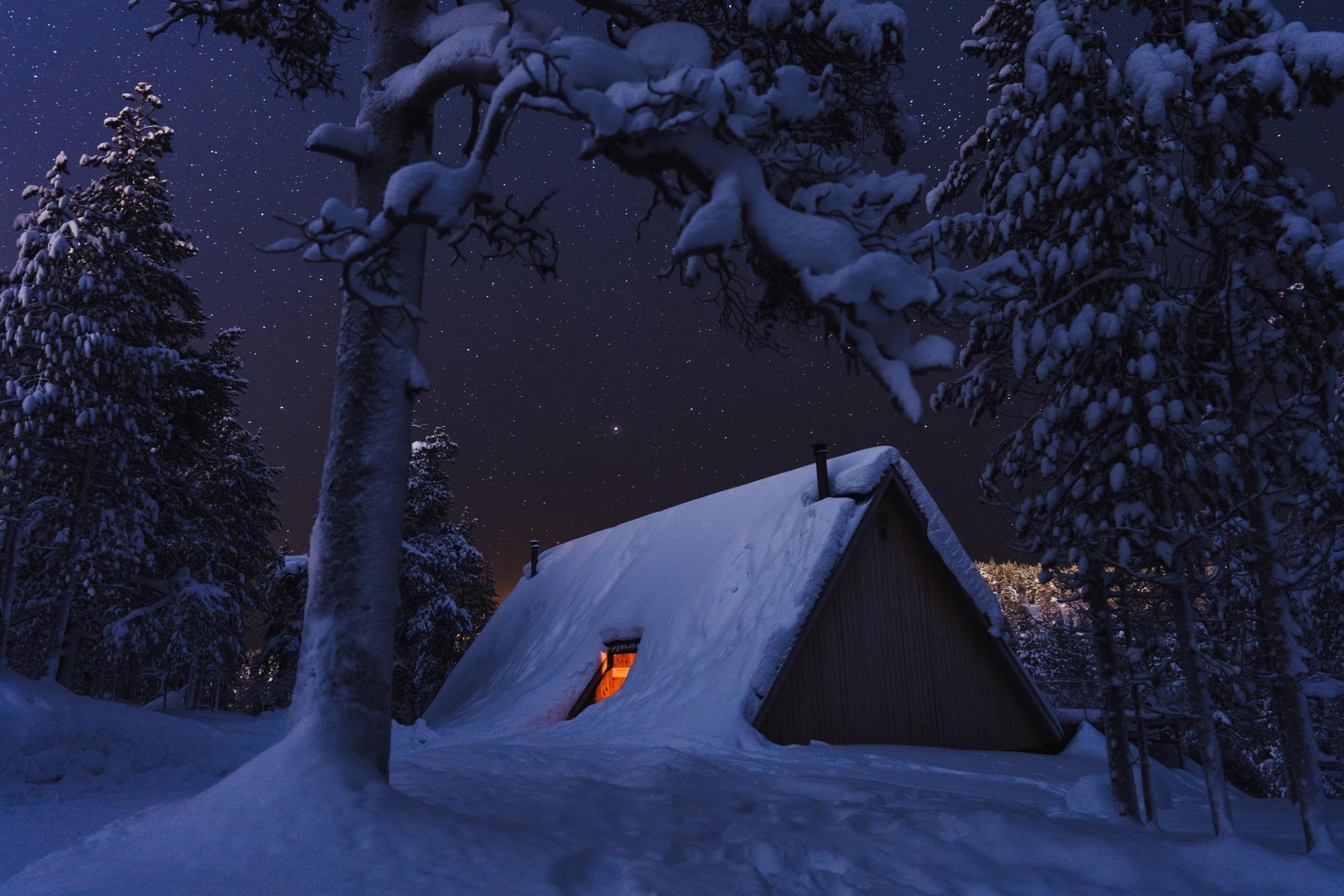 Aurora rental hut in Saariselkä, in Urho Kekkonen National Park.