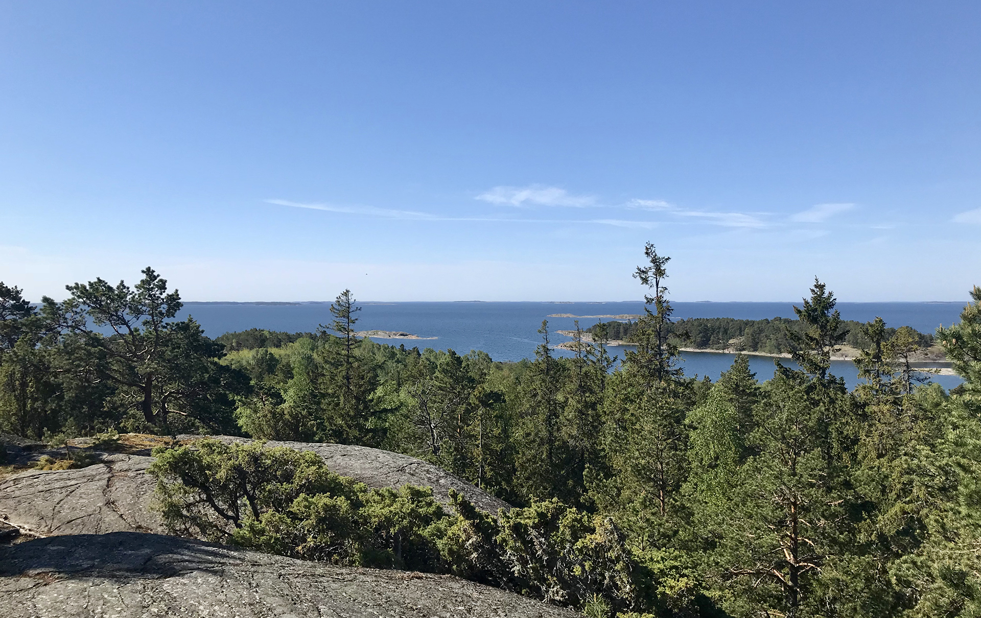 The view from the highest point of the Archipelago National Park