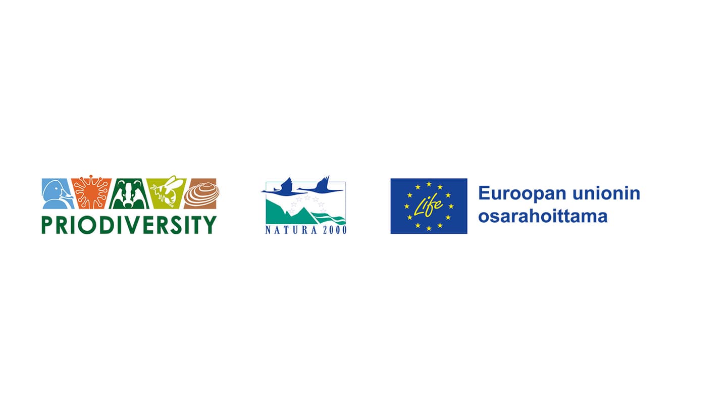 Logokoosteessa on Biodeversityn, Natura 2000 ja Euroopan unionin logot.