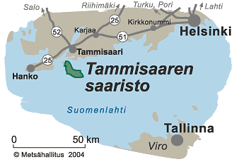 Saapuminen Tammisaaren saaristoon 